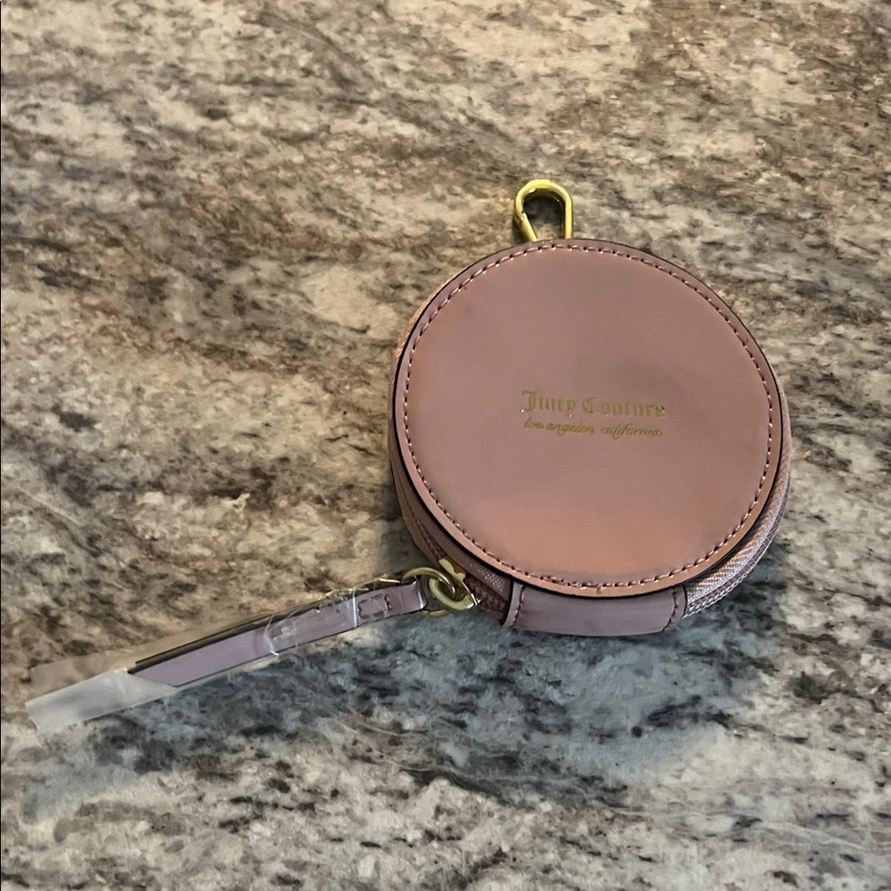 🇺🇸$5🇺🇸 Juicy Couture Blush Pink Coin Pouch Purse Charm NWOT